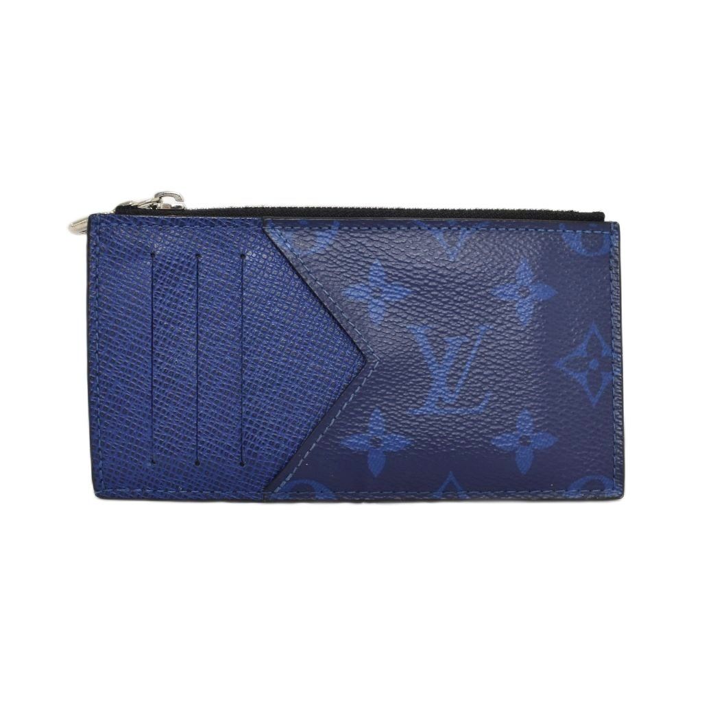 Louis Vuitton Monogram Taigarama Coin Card Holder Blue — view 2