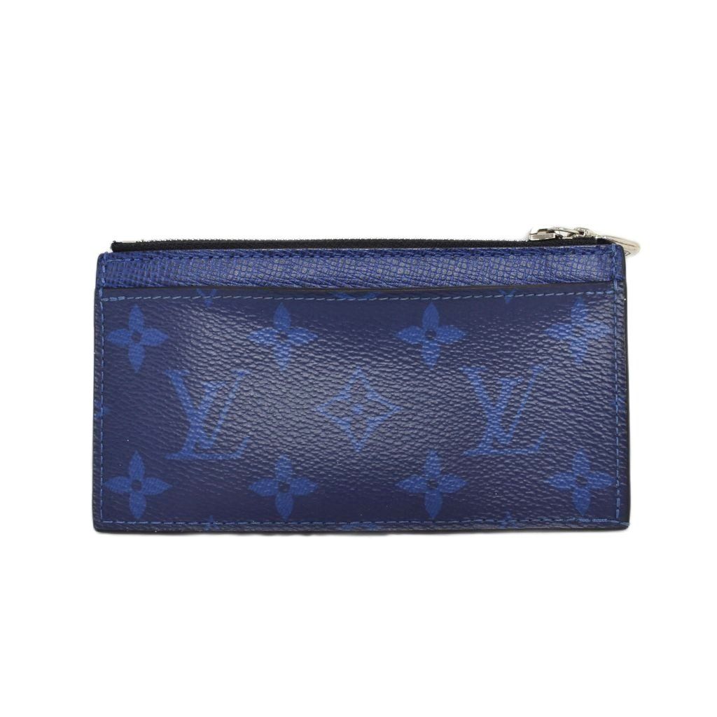 Louis Vuitton Monogram Taigarama Coin Card Holder Blue