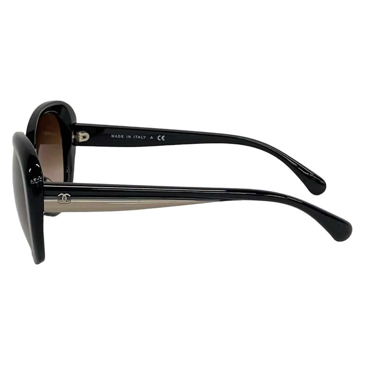 Chanel Sunglasses Brown Black Beige CC Logo Eyewear — view 2