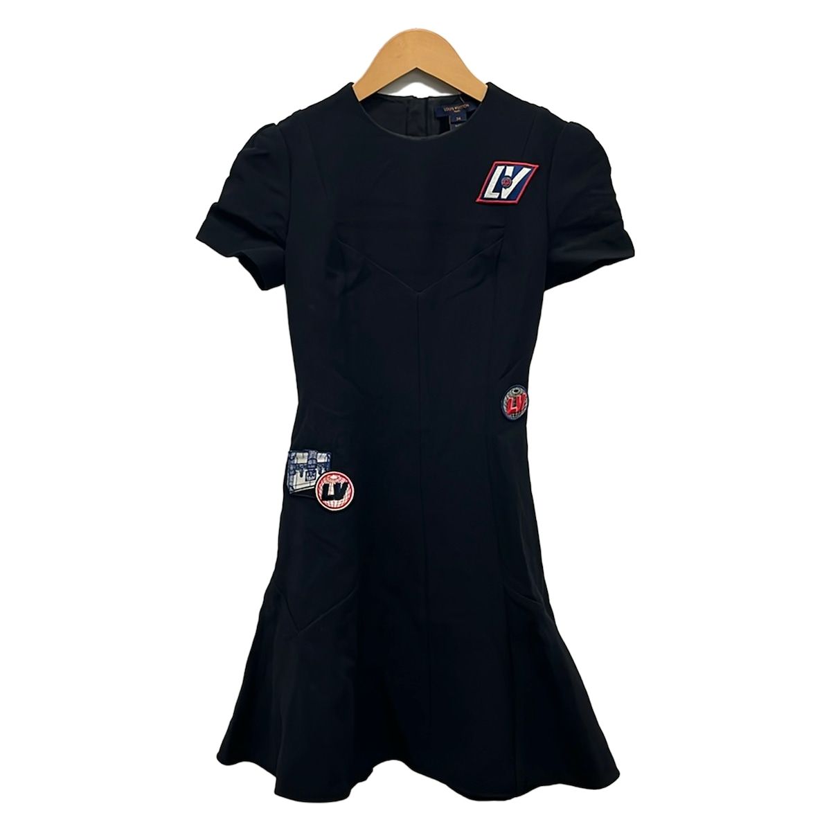 Louis Vuitton Dress 34 S Black Skater Patch