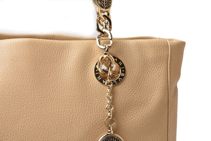 Bvlgari Tote Monete Leather Chain Beige — view 4