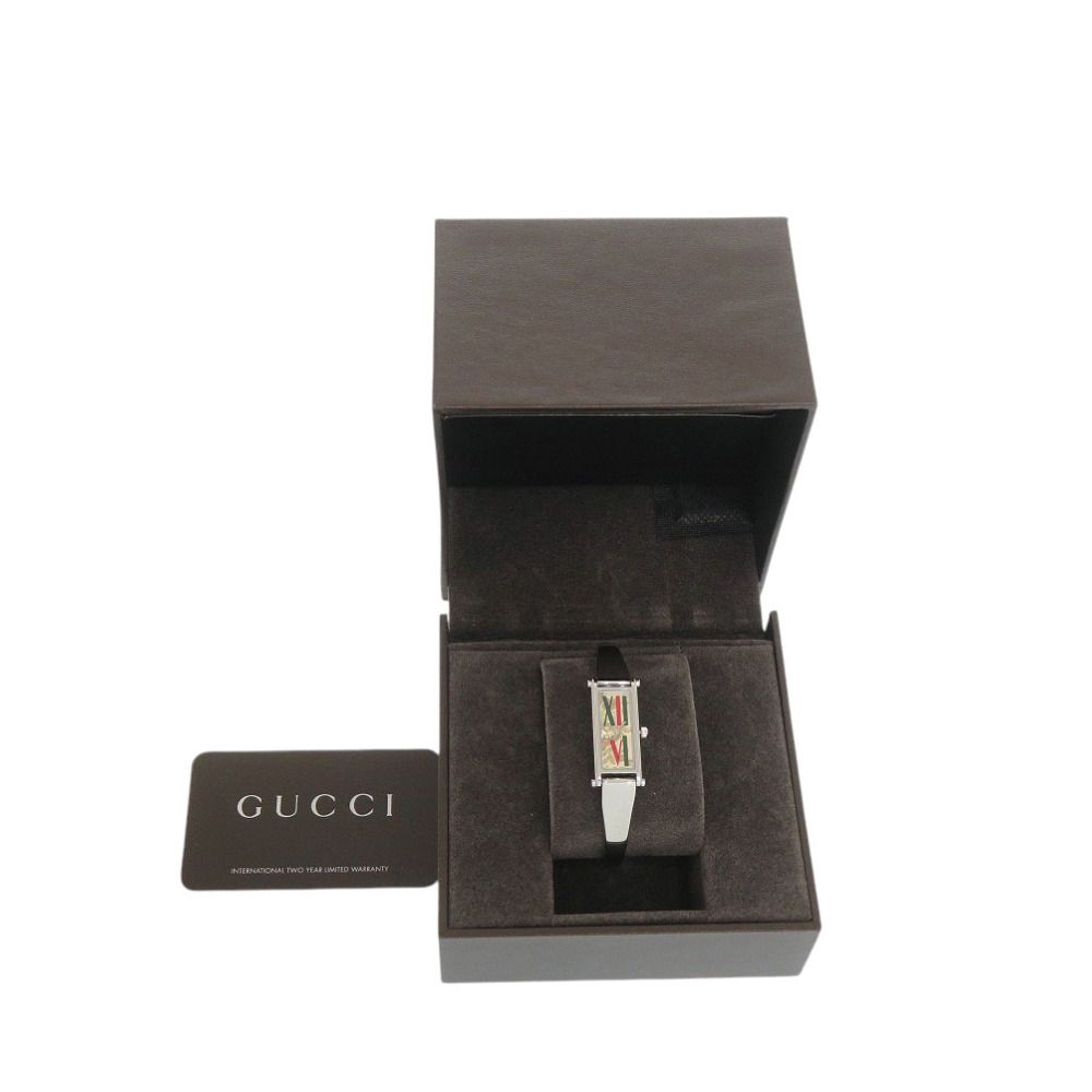 Gucci Floral Pattern SS Gold Silver Quartz Watch — view 2