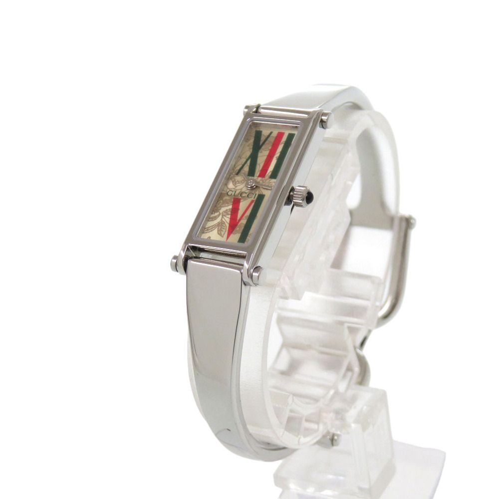 Gucci Floral Pattern SS Gold Silver Quartz Watch — view 5