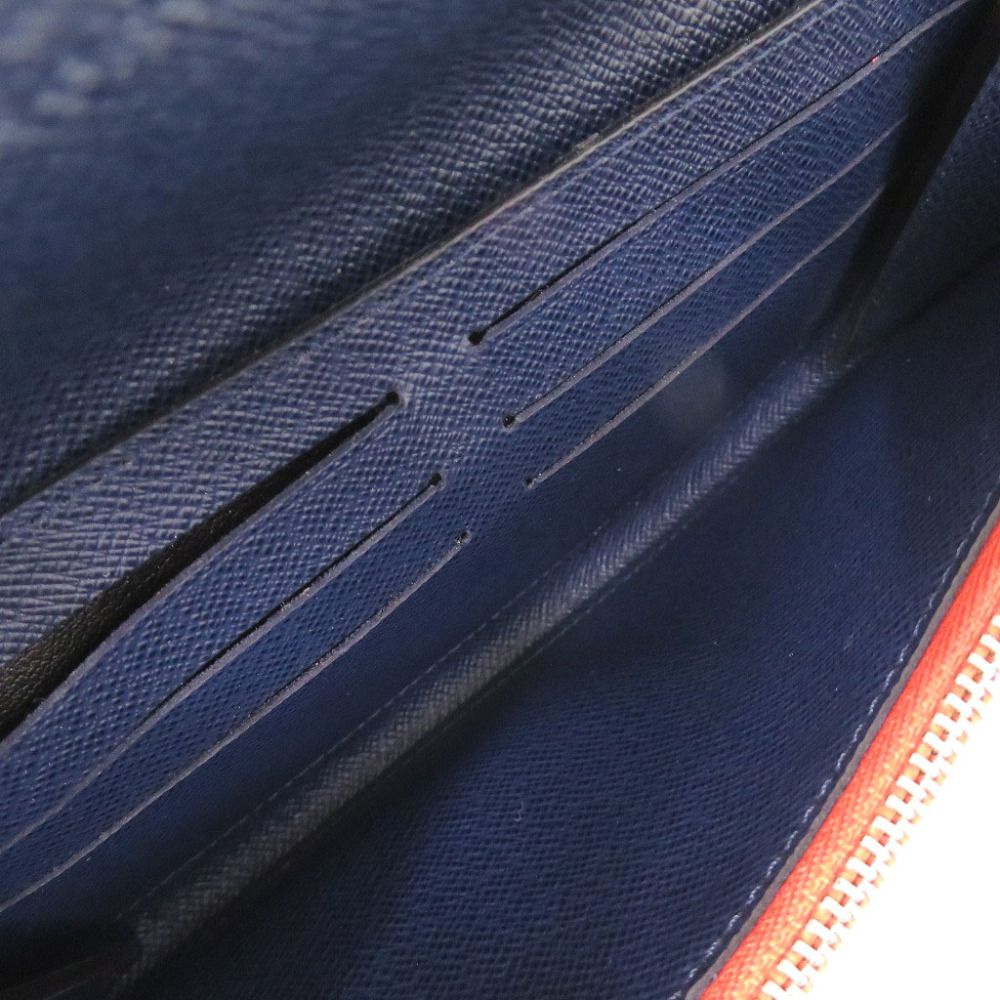 Louis Vuitton Portefeuille Flor Epi Navy Green Orange Wallet — view 6