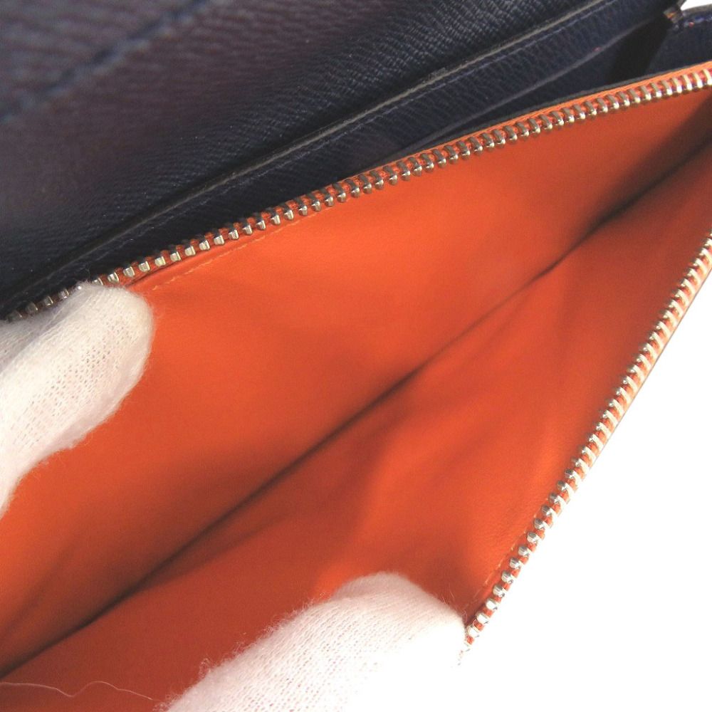 Louis Vuitton Portefeuille Flor Epi Navy Green Orange Wallet — view 7