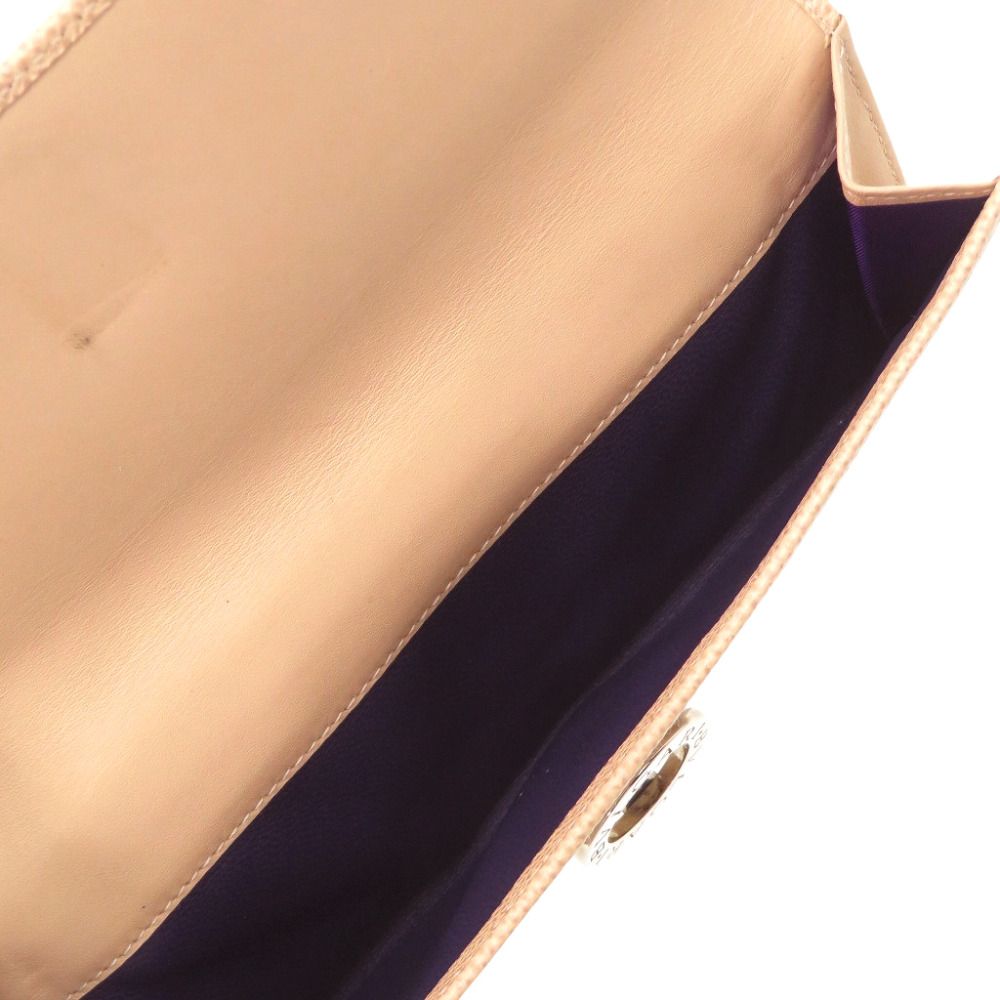 Bvlgari Logo Clip Wallet Calfskin Beige — view 6
