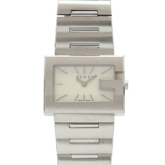 Gucci SS White Shell Silver Quartz Watch Dial