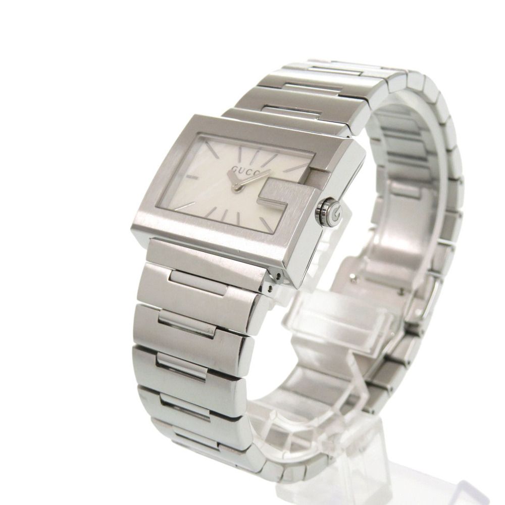 Gucci SS White Shell Silver Quartz Watch Dial — view 5