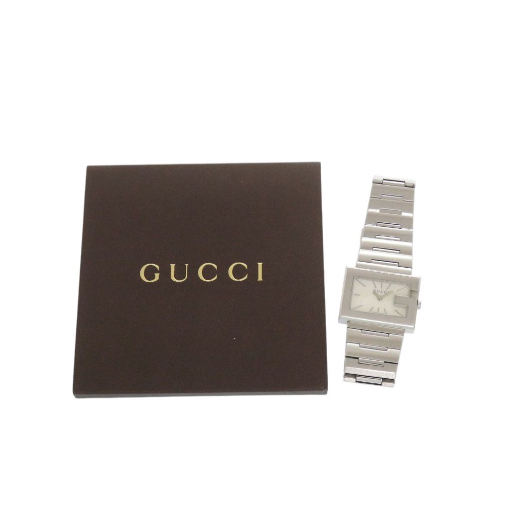 Gucci SS White Shell Silver Quartz Watch Dial — view 2