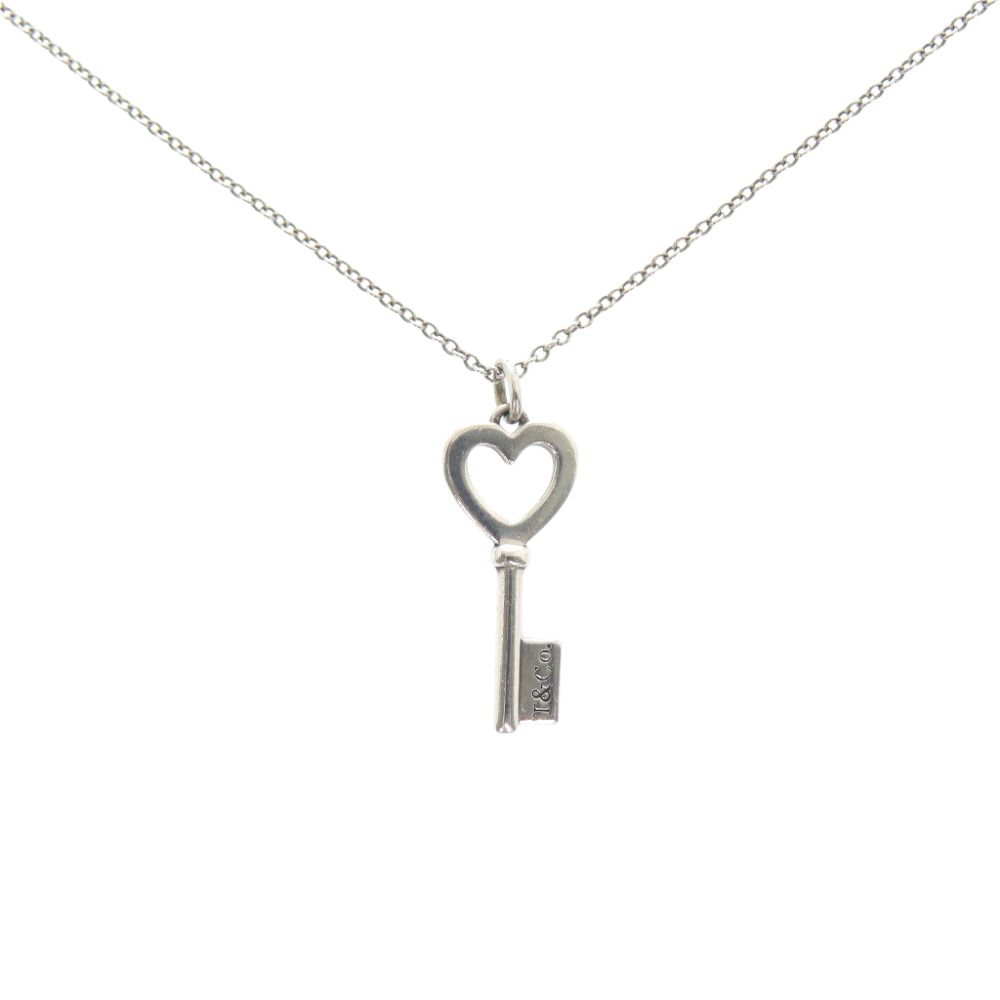 Tiffany & Co Heart Key Necklace 925 Sterling Silver — view 3