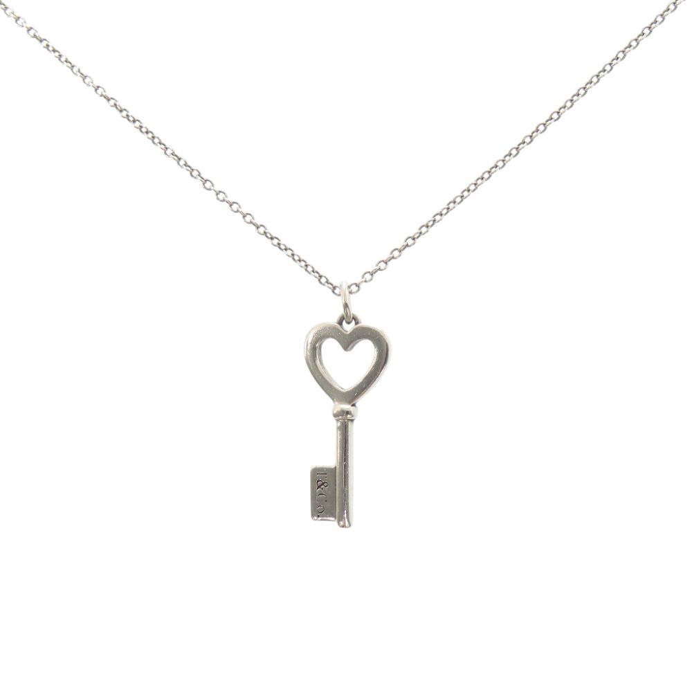 Tiffany & Co Heart Key Necklace 925 Sterling Silver