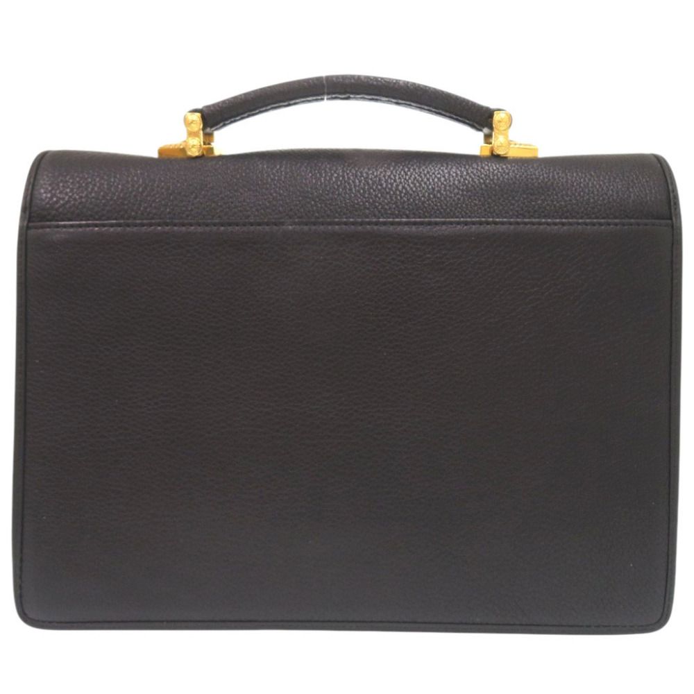 Versace Vintage Sunburst Leather Black Business — view 3