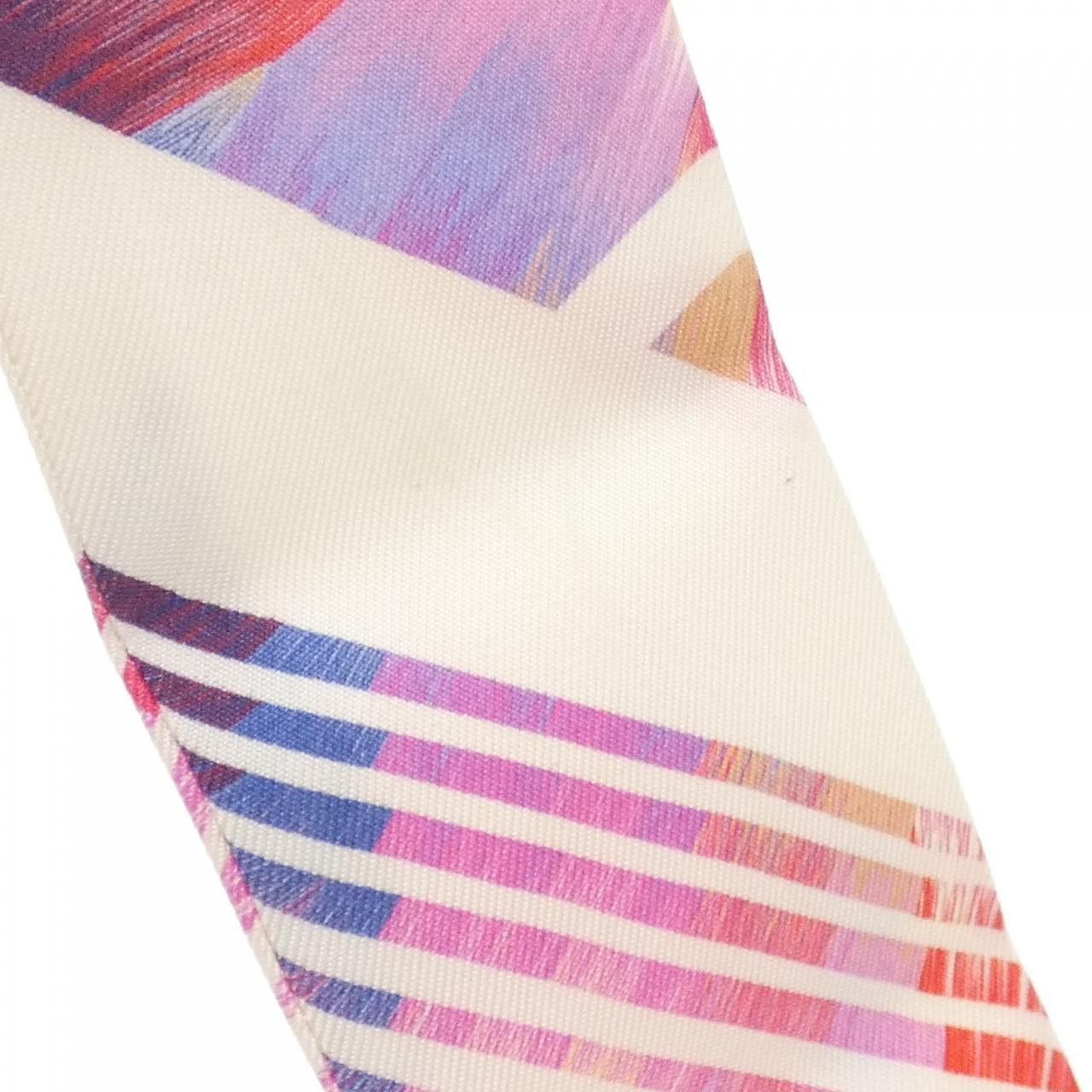 Hermes Ex Libris Twilly Marble Silk Scarf — view 5