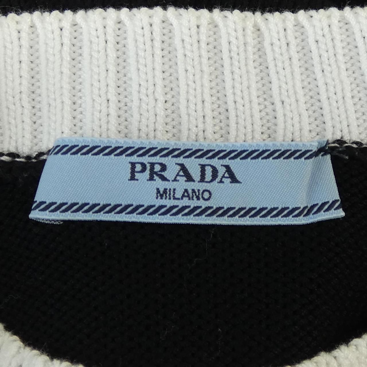 Prada Cotton Crew Neck Sweater Knit — view 4