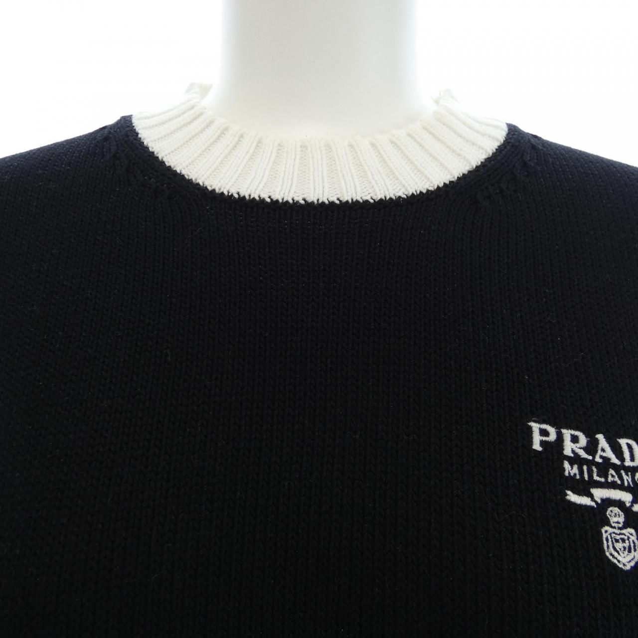 Prada Cotton Crew Neck Sweater Knit — view 5