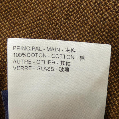 Louis Vuitton Short Sleeve Cotton Damier Crew Neck with Strass LV Patch Knit — view 3