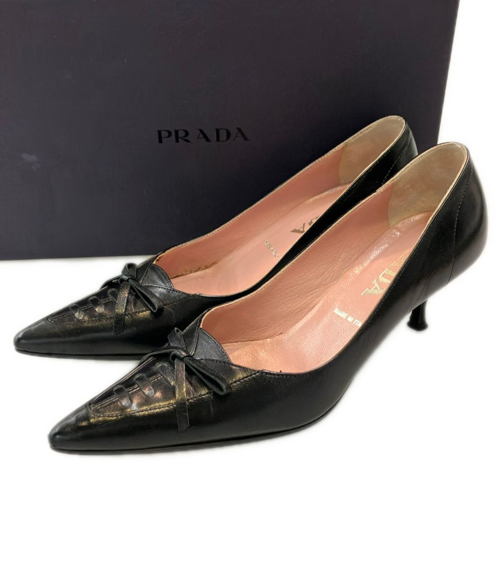 Prada Pointed Toe Pumps Heel 35