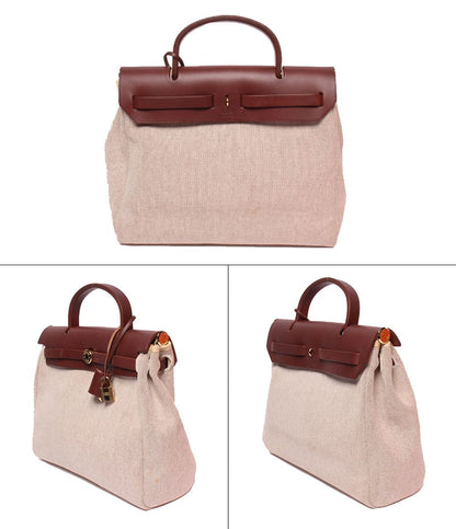 Hermes 2-Way Shoulder Bag Gold Herbag PM — view 2