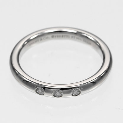 Tiffany & Co Stacking Band Platinum Diamond Ring — view 5