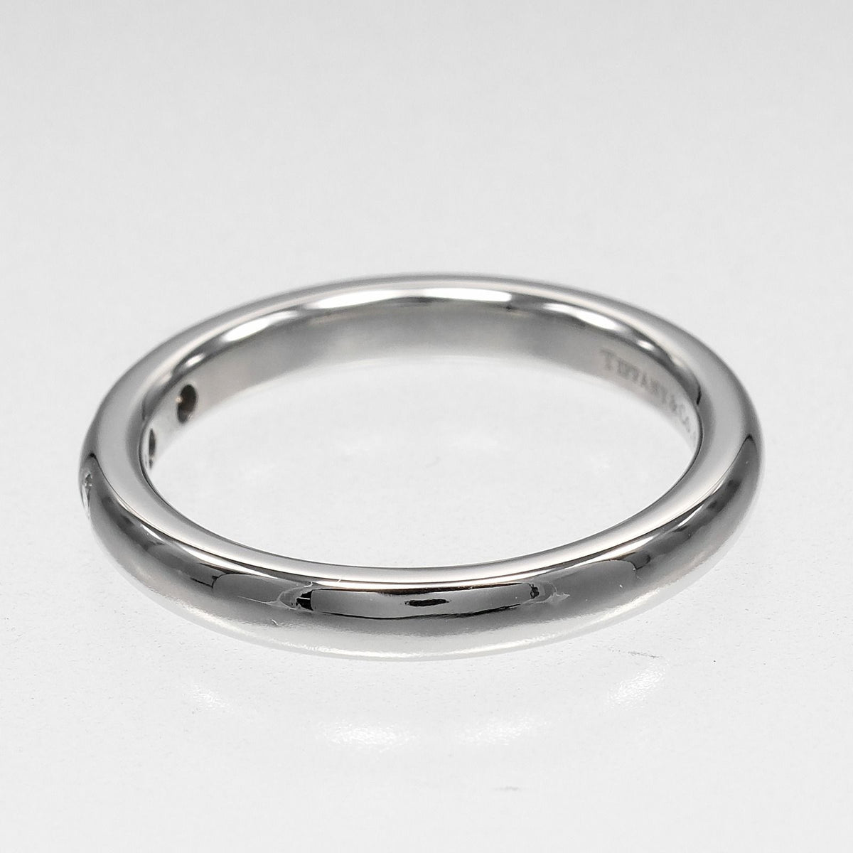 Tiffany & Co Stacking Band Platinum Diamond Ring — view 6