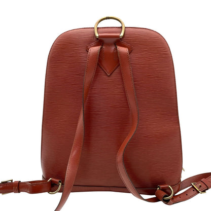 Louis Vuitton Epi Backpack Purse Leather Brown Gold Woman U6 — view 3