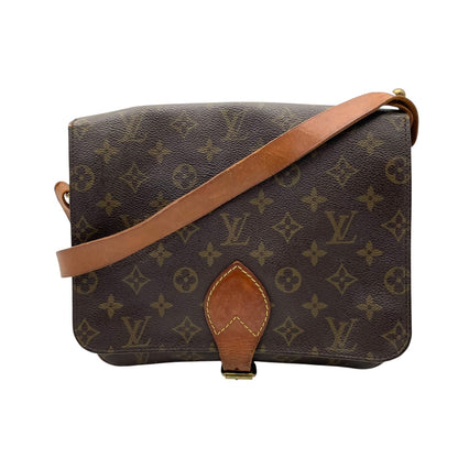 Louis Vuitton Monogram Shoulder Bag Crossbody Cross Body Pochette Leather Brown — view 2