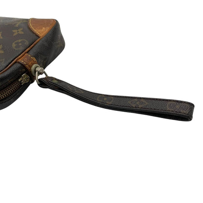 Louis Vuitton Monogram Marly Dragonne Clutch Secondbag Leather Brown Gold — view 5