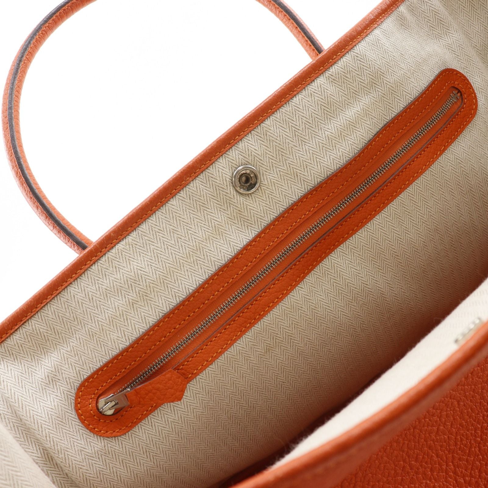 Hermes Garden Party PM Country Capucines Orange T Tote — view 8