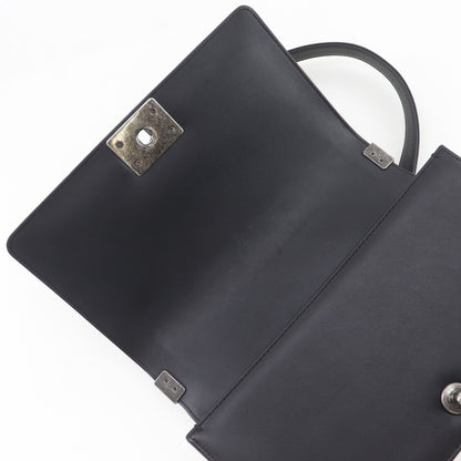 Chanel Boy 25 Chain Shoulder Calf Black — view 7