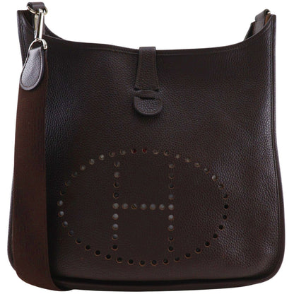 Hermes Evelyne Taurillon Clemence Brown Shoulder