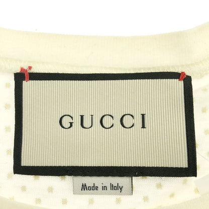 Gucci Logo Star Dot Print T-Shirt Ivory XS — view 3