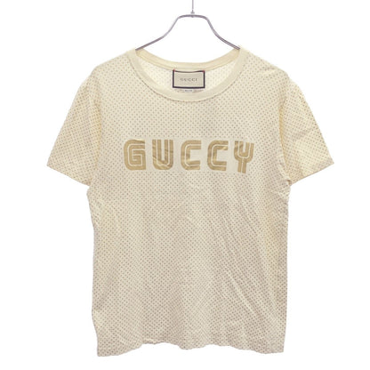 Gucci Logo Star Dot Print T-Shirt Ivory XS