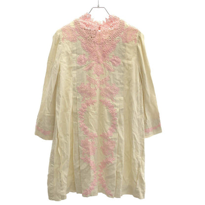Gucci Lace Kaftan Midi Dress Ivory Pink 40