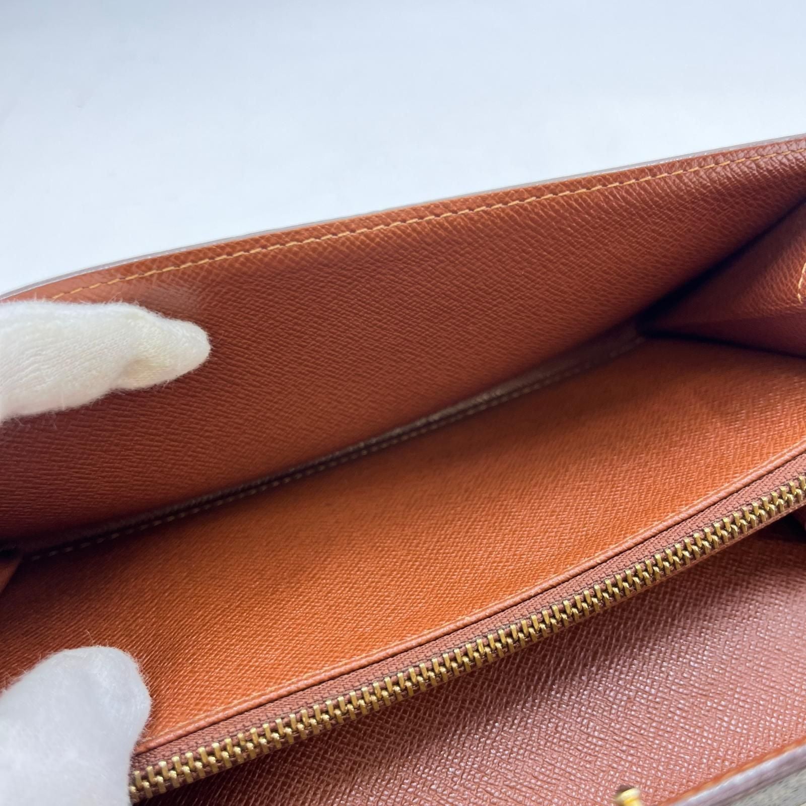 Louis Vuitton Monogram Portefeuille Sarah Wallet Brown — view 7
