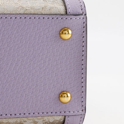 Gucci Diana Small Hosoo Collaboration 2-Way Nishijin Leather Textile Purple — view 7