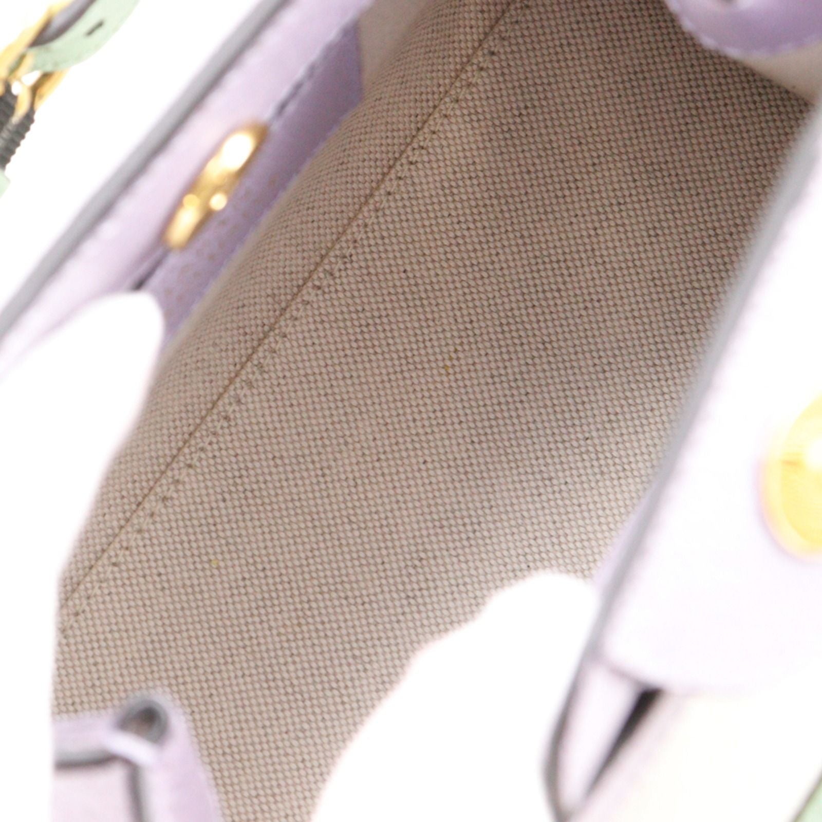 Gucci Diana Small Hosoo Collaboration 2-Way Nishijin Leather Textile Purple — view 6