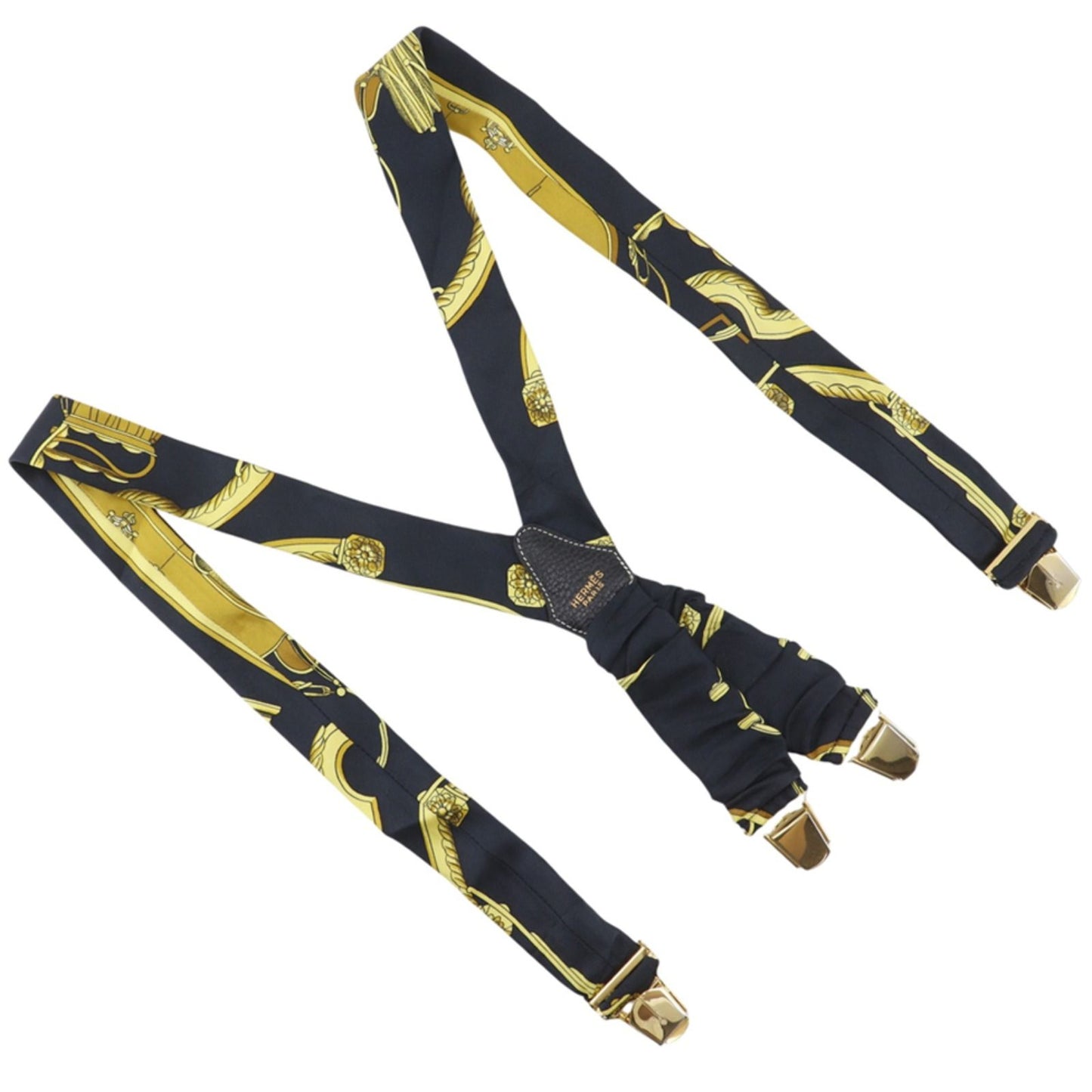Hermes Silk Black Braces