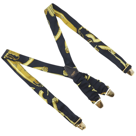 Hermes Silk Black Braces