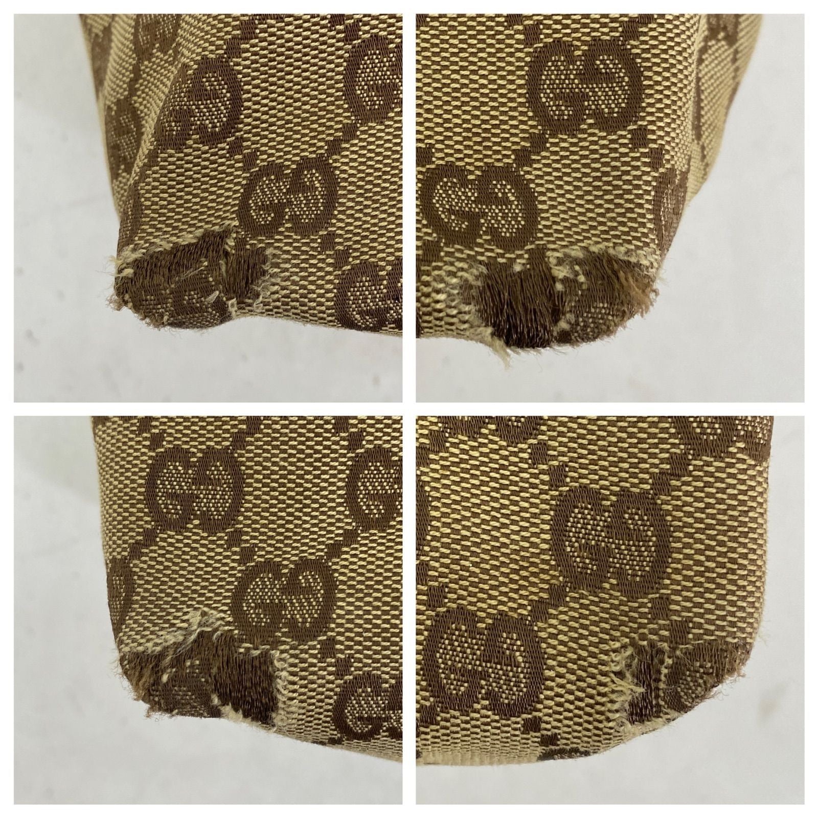 Gucci GG Canvas Tote Webbing Line Brown — view 6