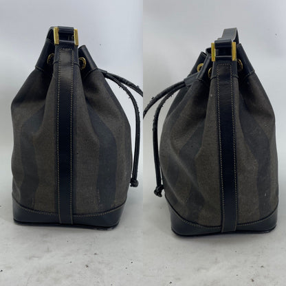 Fendi Pecan Drawstring Shoulder Bag Black — view 5