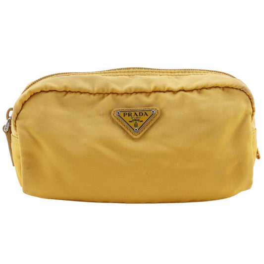 Prada Nylon Yellow Pouch