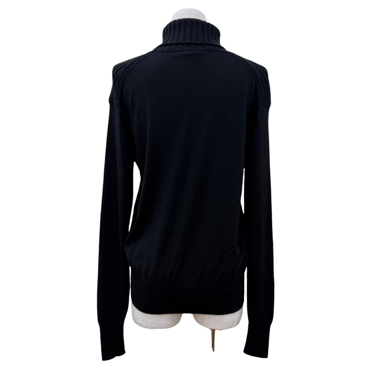 Louis Vuitton Monogmbskin Parts Turtle Neck Long Sleeve Hoodie Black XS — view 4