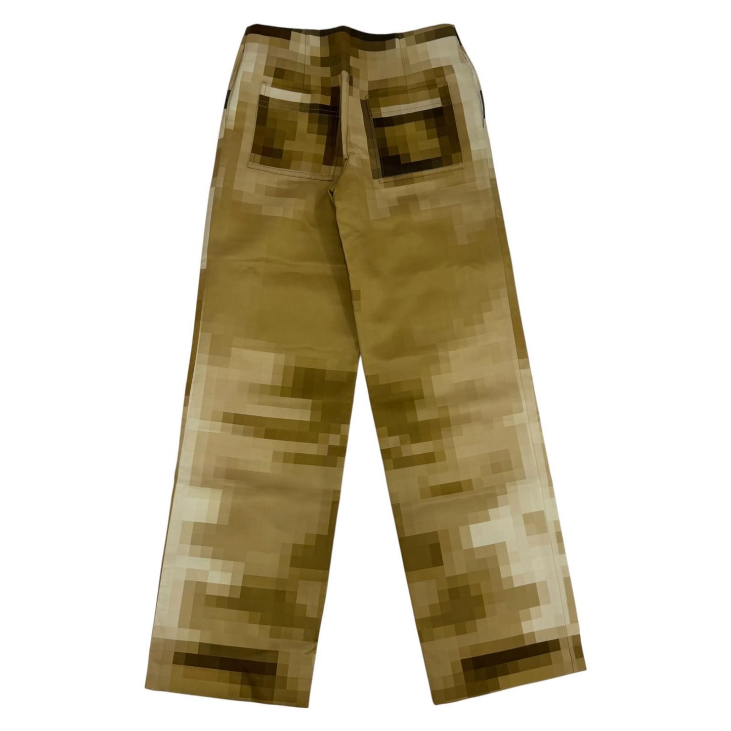 Loewe Silk 100% Trousers Picreasing le Wide Pants Gold 36 Regular — view 2