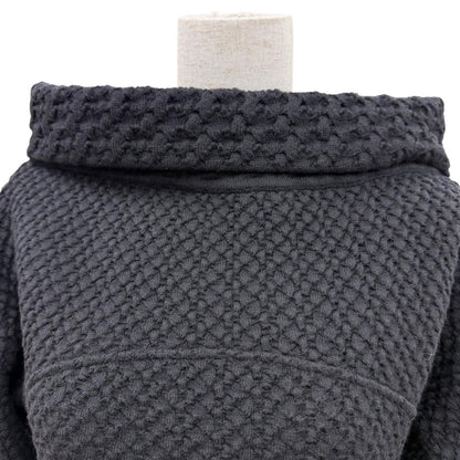 Chanel Wool Here Button Boat Neck Knit Long Sleeve Dress Black 36 — view 2