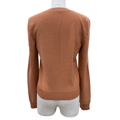 Hermes Brides de Gala Brid du Bridg Virgin Wool Cashmere Long Sleevenit Orange — view 4