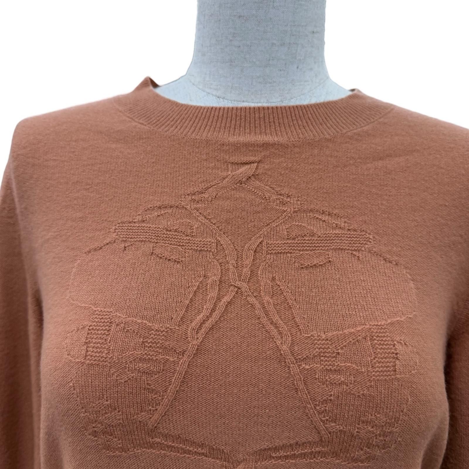 Hermes Brides de Gala Brid du Bridg Virgin Wool Cashmere Long Sleevenit Orange — view 2