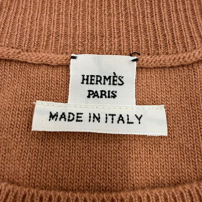Hermes Brides de Gala Brid du Bridg Virgin Wool Cashmere Long Sleevenit Orange — view 5