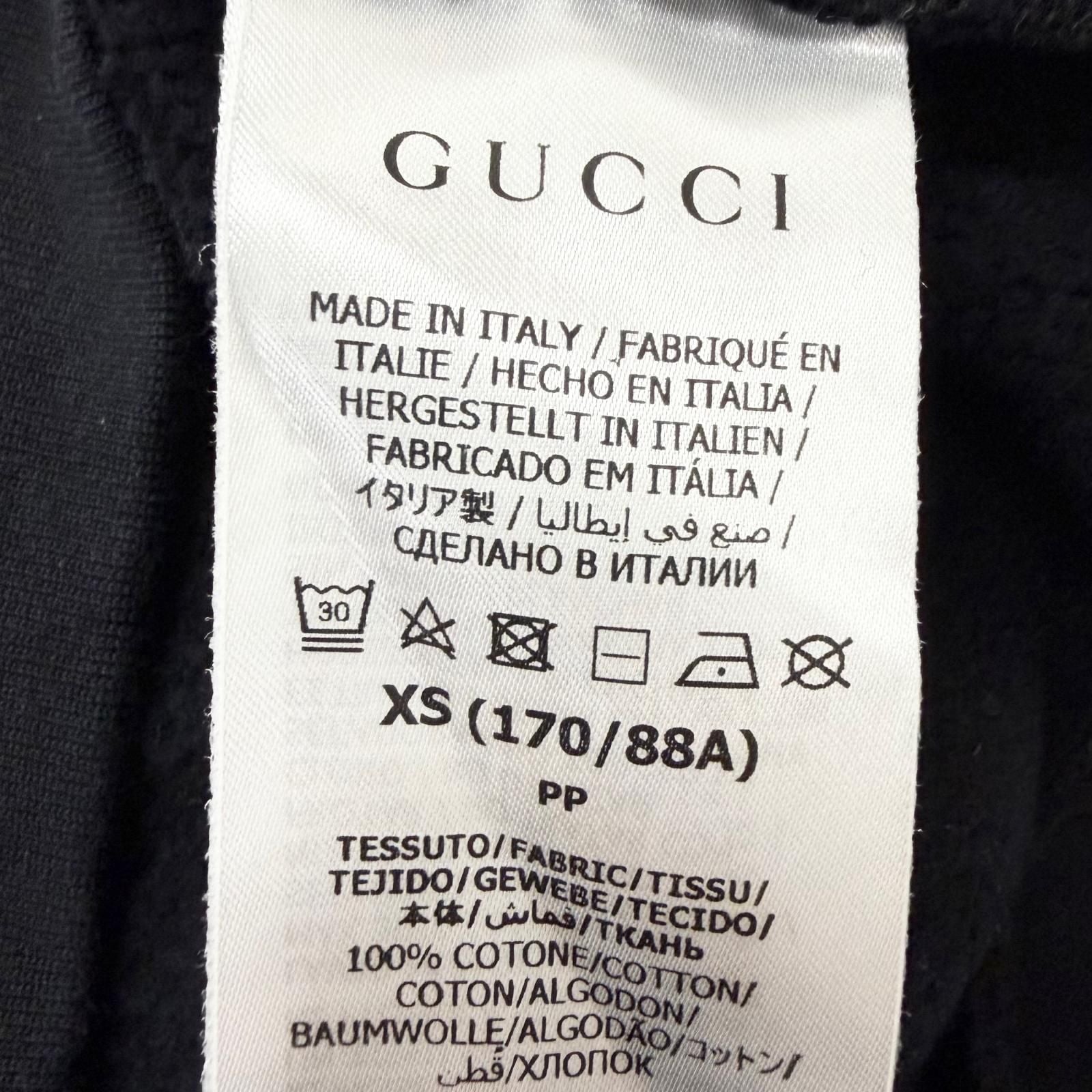 Gucci Interlocking Logo Print Sweatshirt Hoodie Black XS — view 7