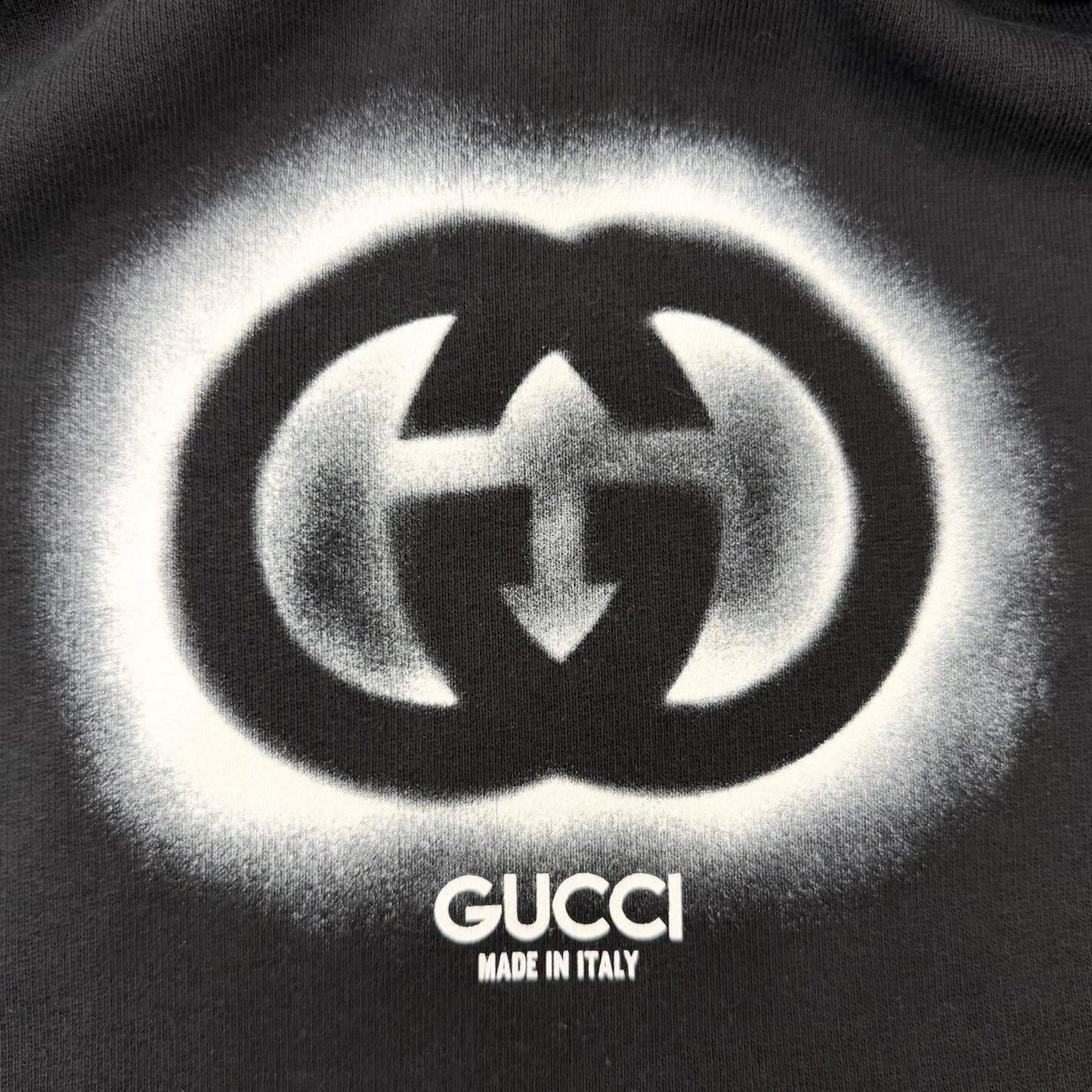 Gucci Interlocking Logo Print Sweatshirt Hoodie Black XS — view 5