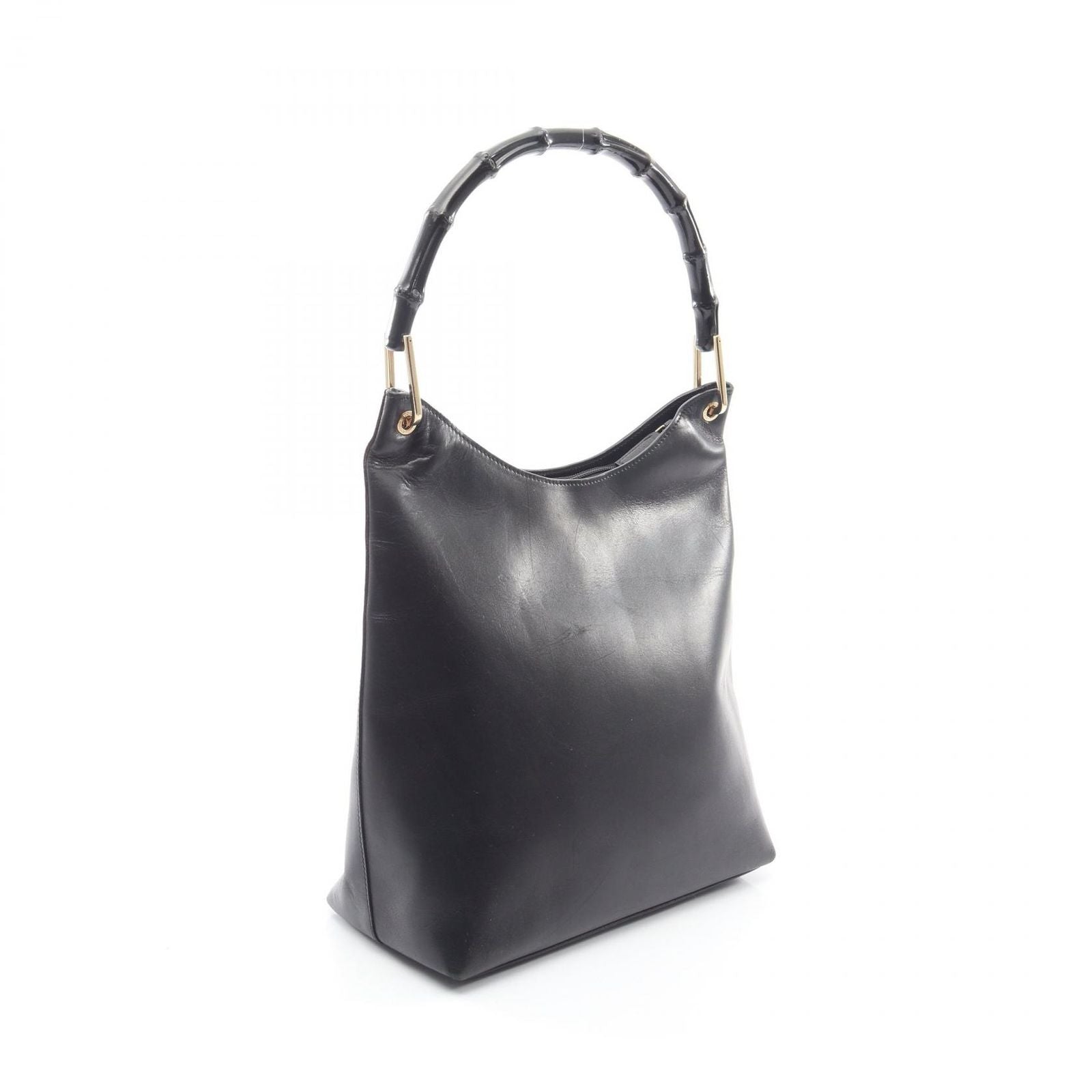 Gucci Shoulder Bag Bamboo 001 Black Leather — view 2
